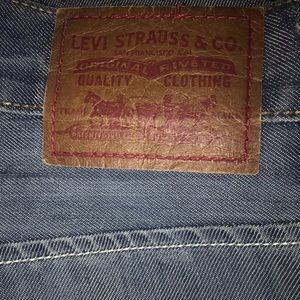 Light blue white stitch jeans